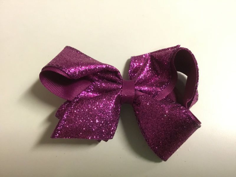 Glitter Bow - Purple