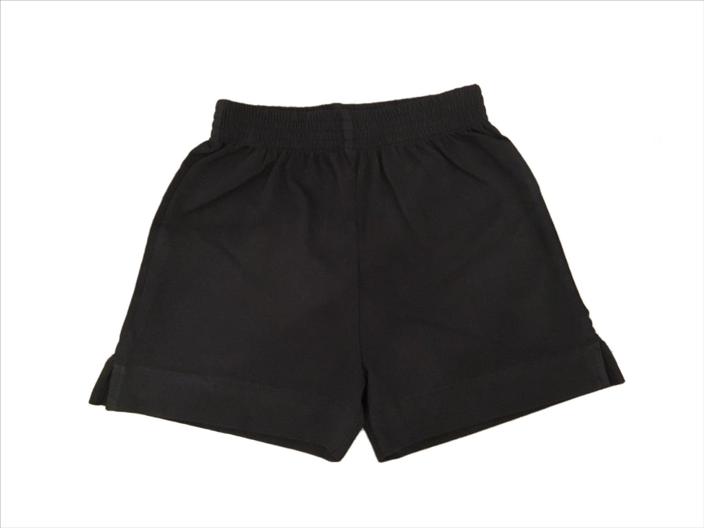 Black Jersey Knit Shorts by Luigi Kids