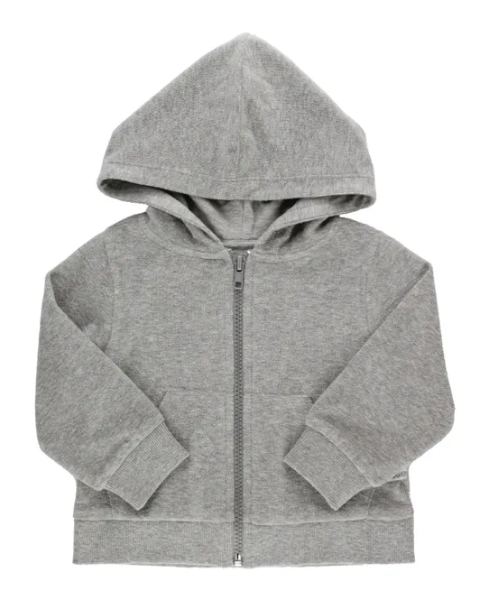 Gray Melange Terry Knit Hoodie
