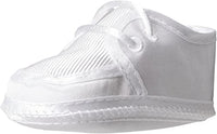 White Satin Oxford Crib Shoe