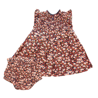 Baby Stevie Dress Set - Navy Ditsy Floral