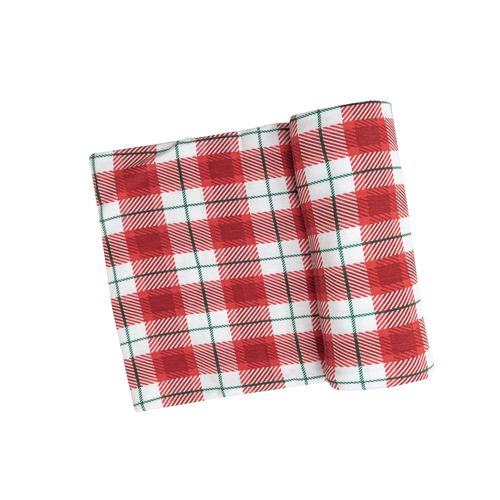 Holiday Red Plaid Swaddle Blanket