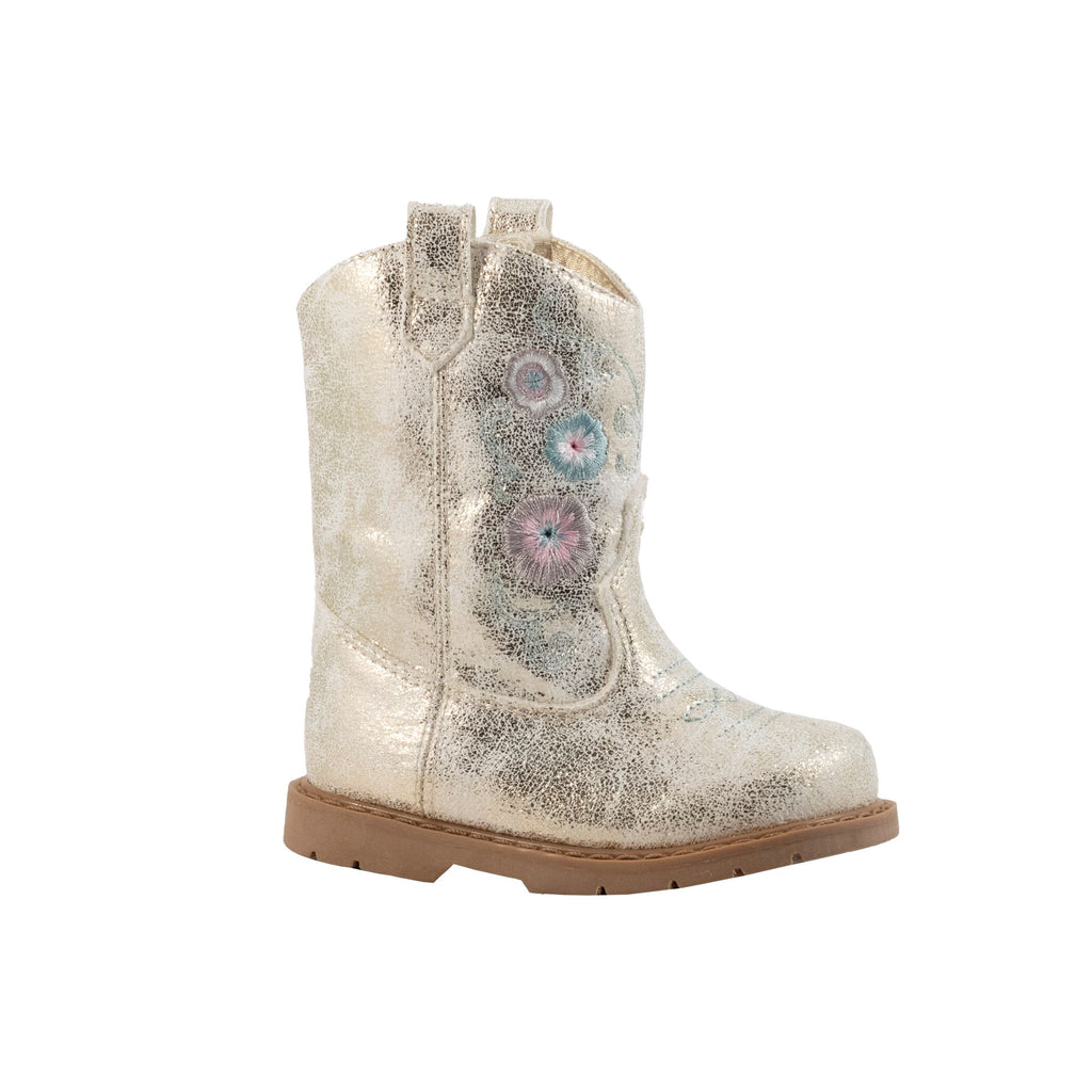Champagne Floral Boot Walking Stage
