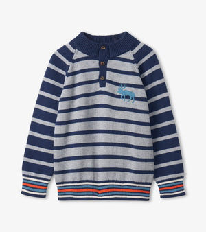 Elk Stripes Mock Neck Sweater