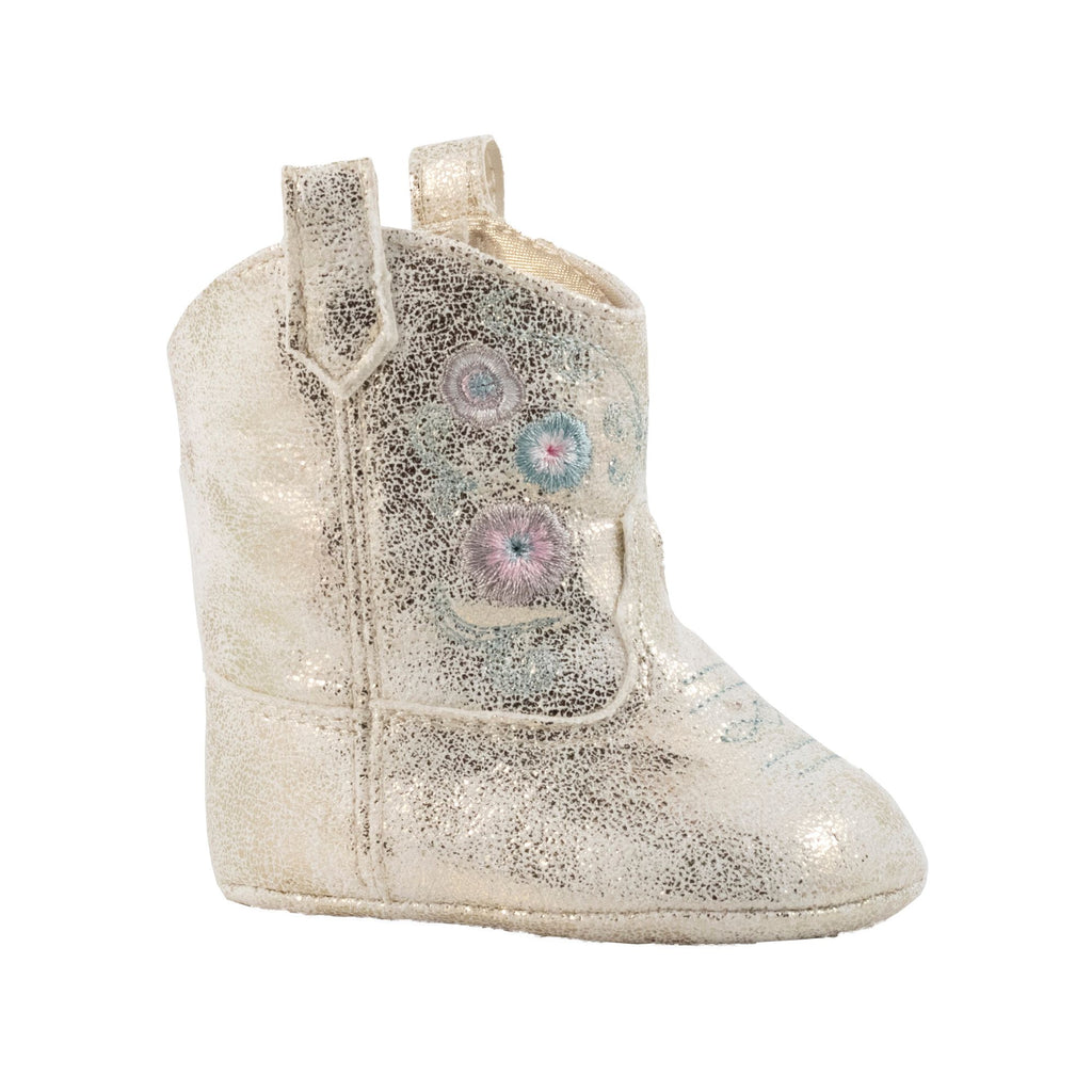 Champagne Soft Sole Floral Boots